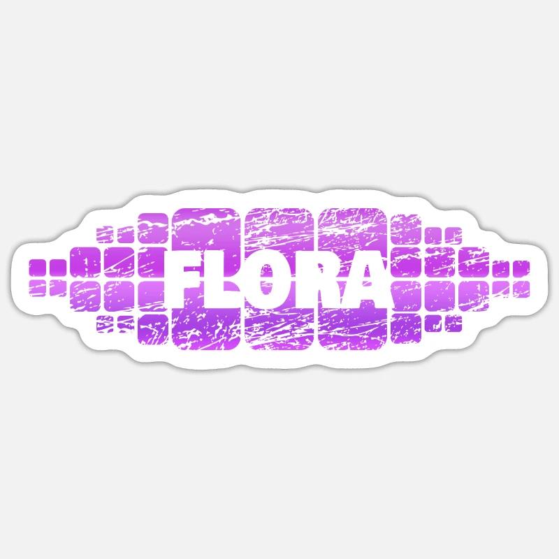 Mutter Mama Mutti Flora - Sticker Größe S (10 x 10 cm) - Mattweiß