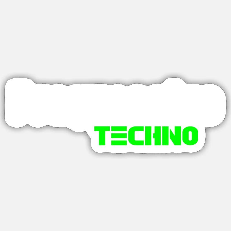 Progressiver Techno - Sticker Größe S (10 x 10 cm) - Mattweiß