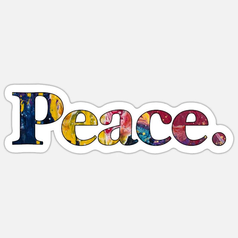 Frieden Peace - Sticker size S (10 x 10 cm) - white matte