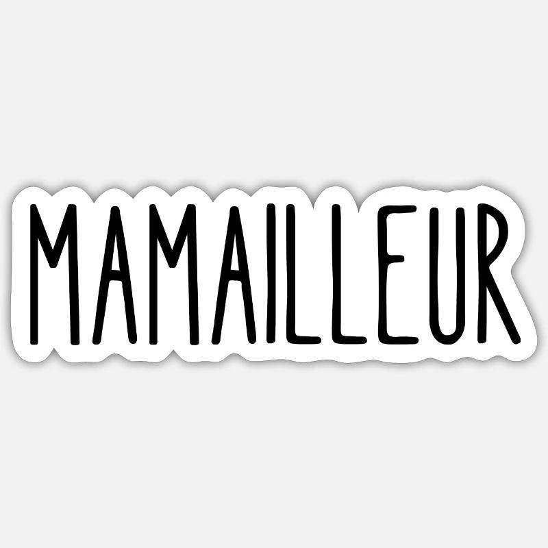 mamailleur - Sticker taille S (10 x 10 cm) - blanc mat