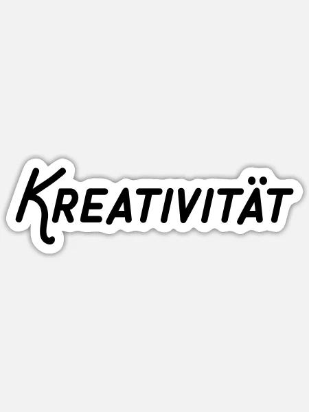 Kreativität - Sticker Größe S (10 x 10 cm) - Mattweiß
