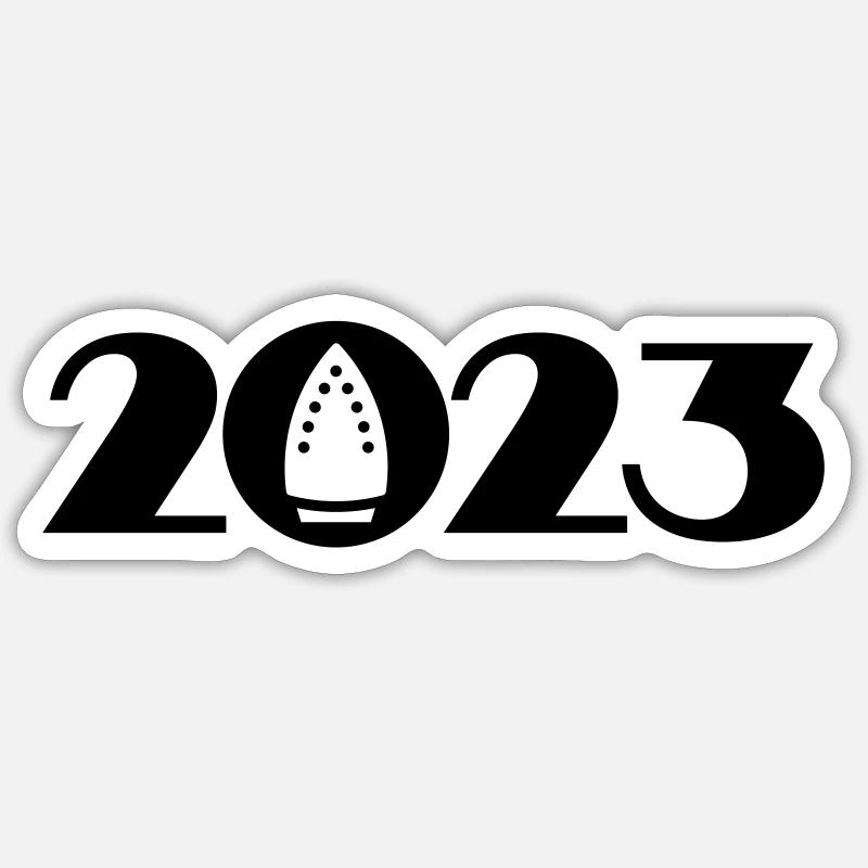 Repassage 2023, repassage 2023 - Sticker taille S (10 x 10 cm) - blanc mat