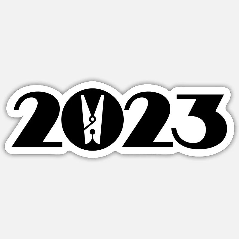 Clothespin, laundry 2023 Sticker size S (10 x 10 cm)