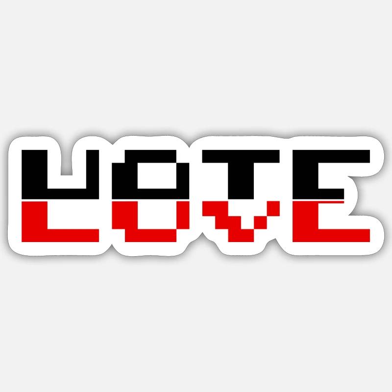 Love Hate Sticker size S (10 x 10 cm)