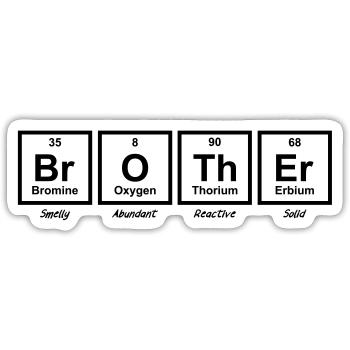 Funny Big Brother Periodic Table - Sticker size S (10 x 10 cm) - white matte - Front