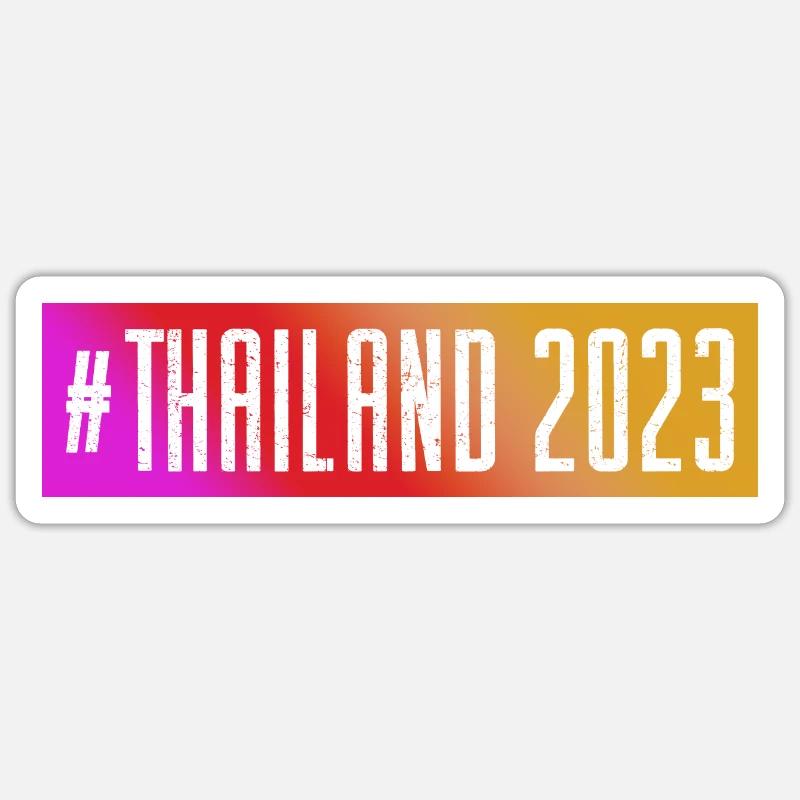 Thaïlande 2023 - Sticker taille S (10 x 10 cm) - blanc mat
