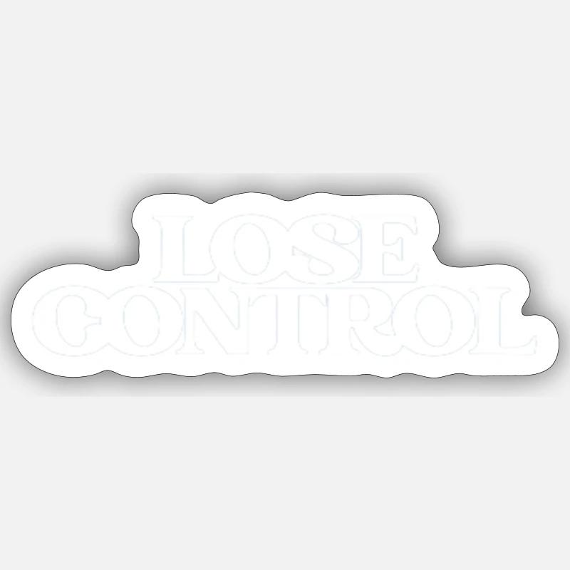 Lose Control (Single Design) - Sticker size S (10 x 10 cm) - white matte