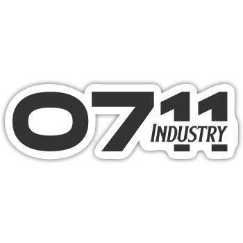 Das Original 0711 Industry - Sticker Größe S (10 x 10 cm) - Mattweiß - Vorne