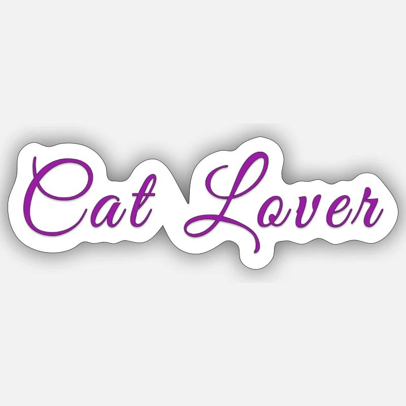 Cat Lover - Sticker Größe S (10 x 10 cm) - Mattweiß