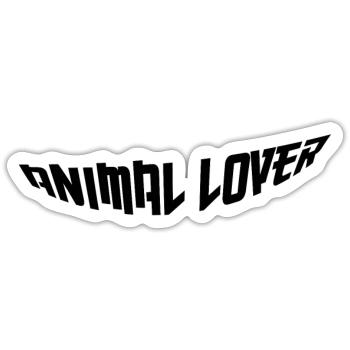 Animal lover - Sticker size S (10 x 10 cm) - white matte - Front