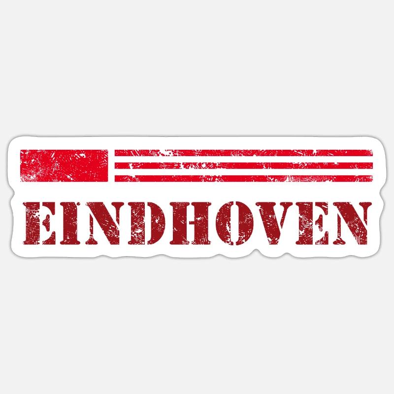 Eindhoven - Sticker taille S (10 x 10 cm) - blanc mat