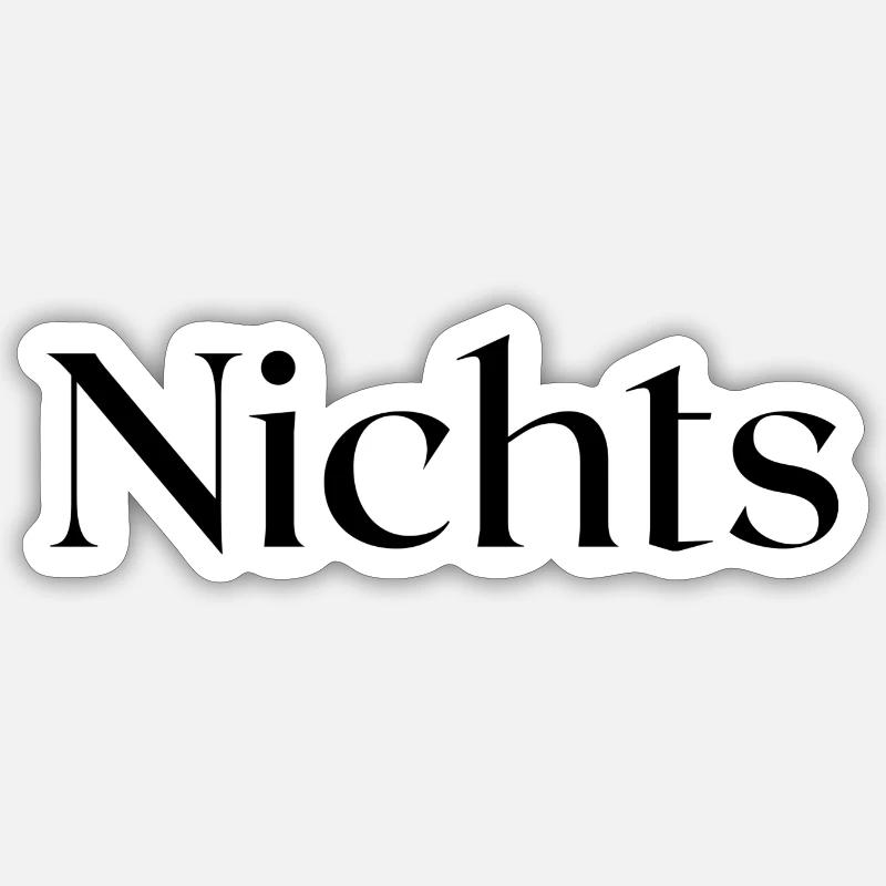 Nichts - Sticker Größe S (10 x 10 cm) - Mattweiß