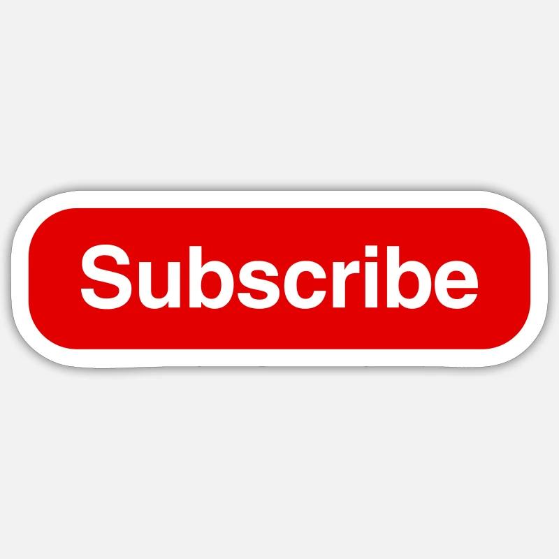 Subscribe - Sticker Größe S (10 x 10 cm) - Mattweiß
