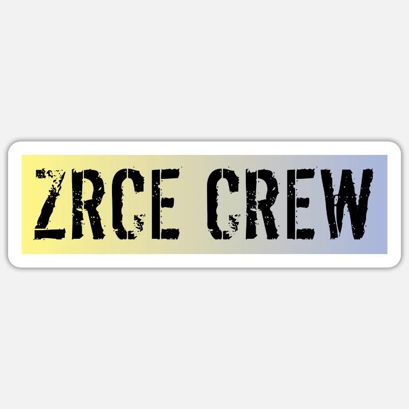 Équipage Zrce - Sticker taille S (10 x 10 cm) - blanc mat