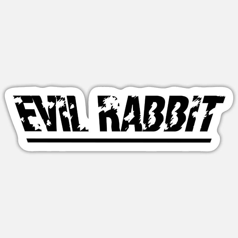 Evil rabbit - Sticker Größe S (10 x 10 cm) - Mattweiß