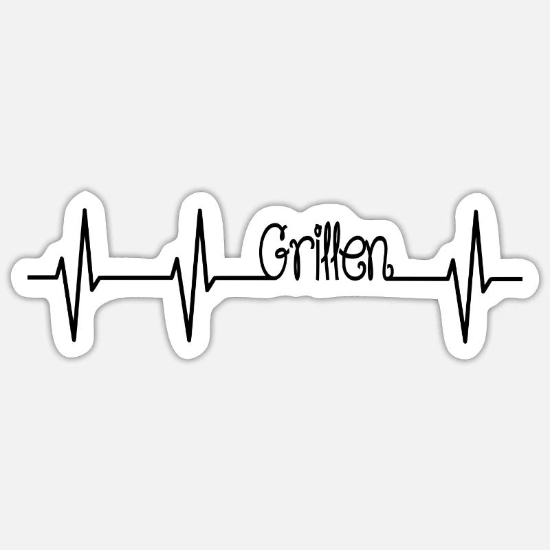 BBQ - Sticker Größe S (10 x 10 cm) - Mattweiß