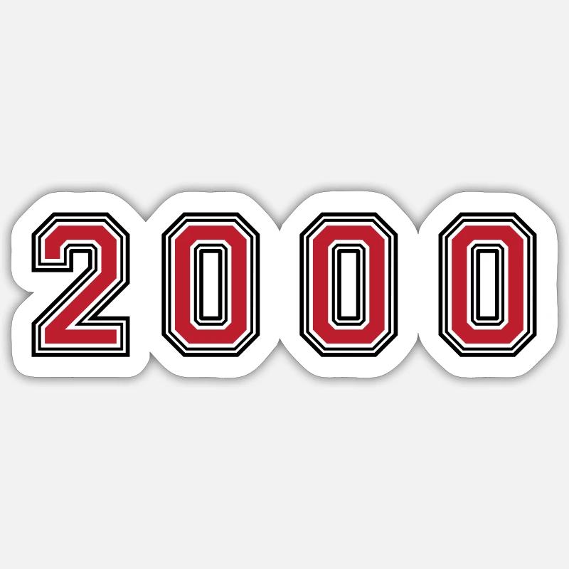 2000 year number Sticker size S (10 x 10 cm)