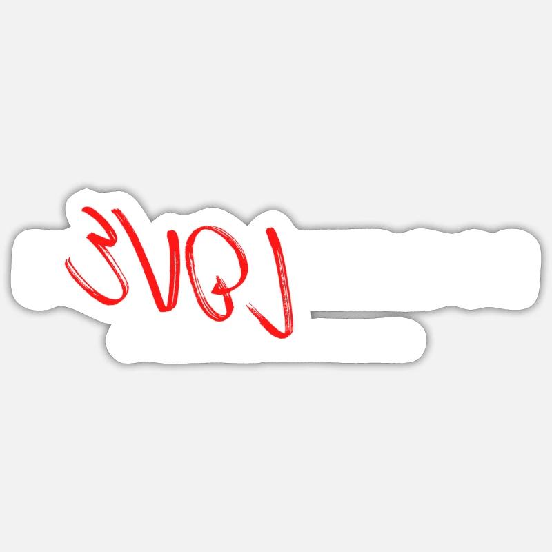 révolution - Sticker taille S (10 x 10 cm) - blanc mat