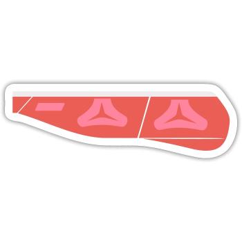 Rear light E Class new right - Sticker size S (10 x 10 cm) - white matte - Front