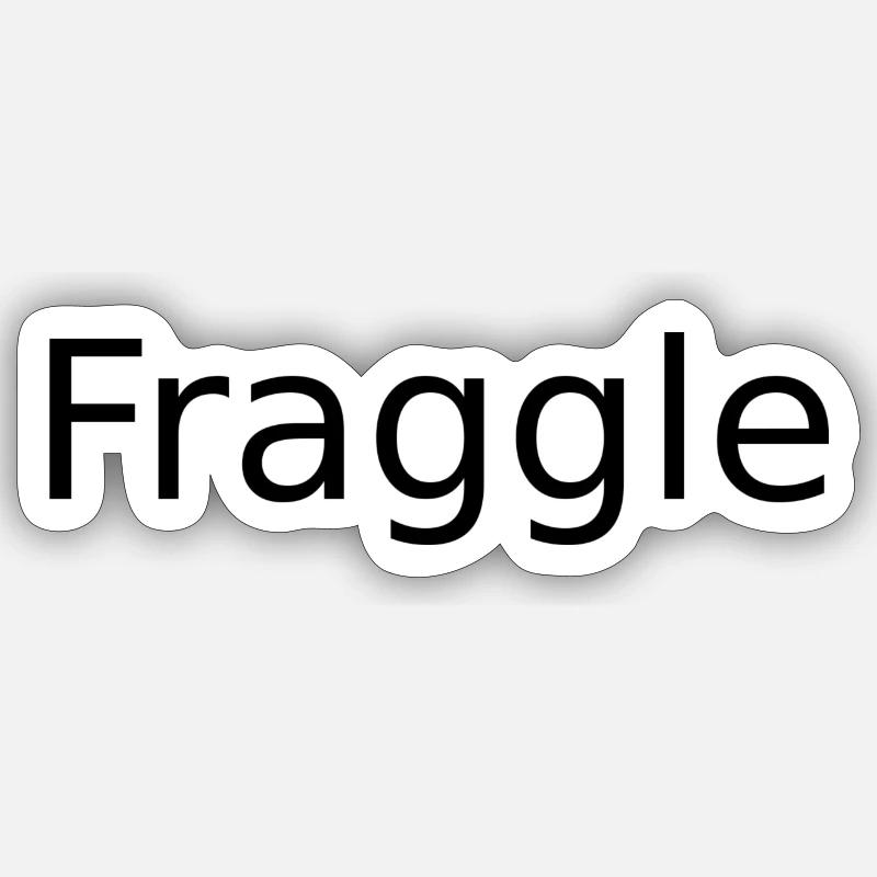 Fraggle (Fraggle en anglais) - Sticker taille S (10 x 10 cm) - blanc mat