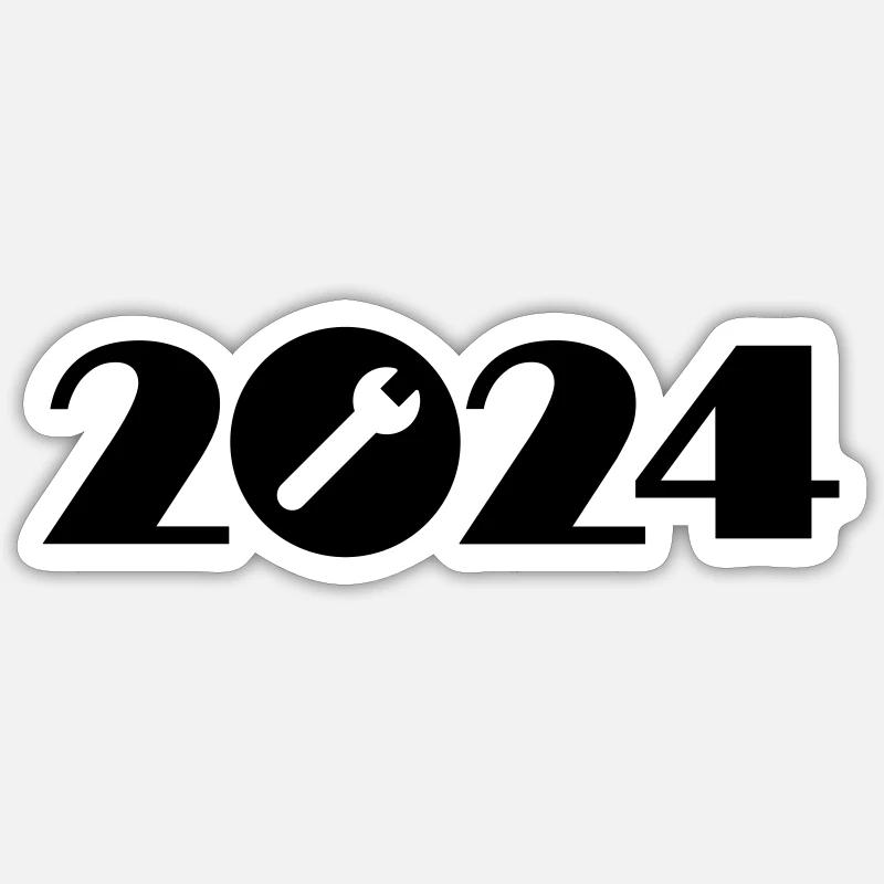 Builder 2024, renovation 2024 - Sticker size S (10 x 10 cm) - white matte
