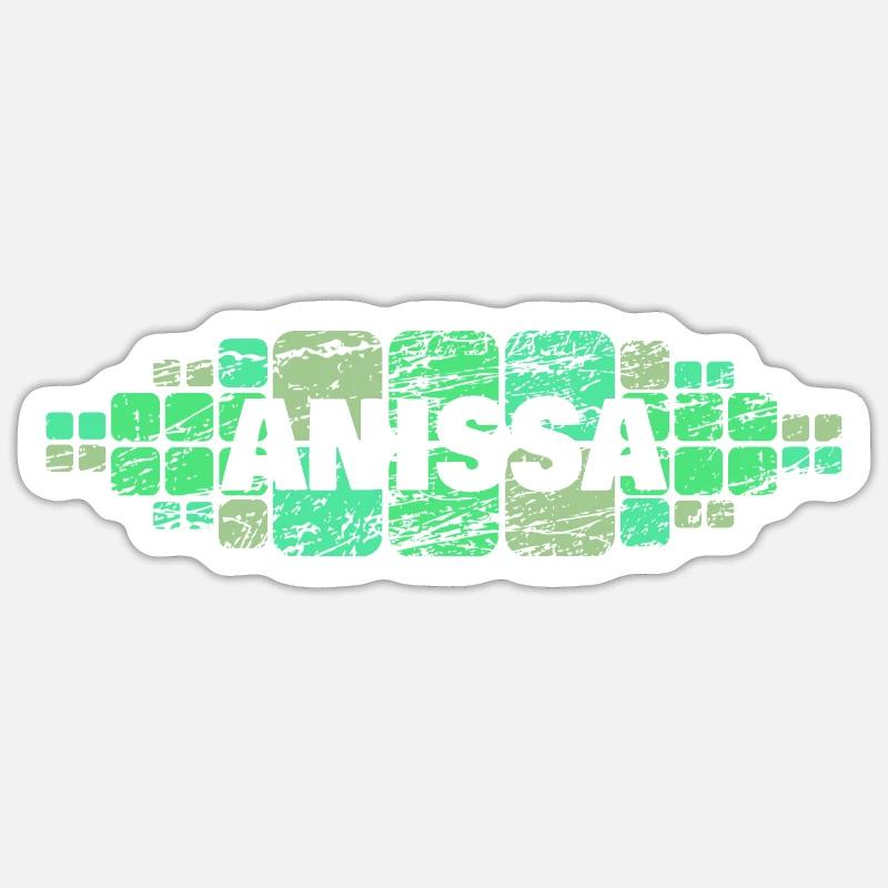 Maman Anissa - Sticker taille S (10 x 10 cm) - blanc mat