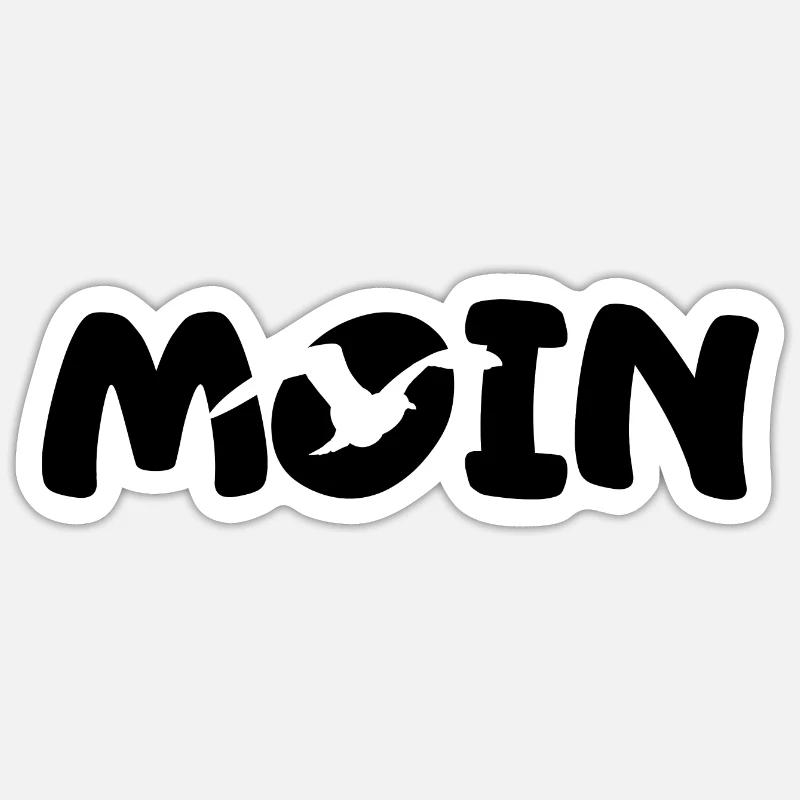 MOIN - Sticker Größe S (10 x 10 cm) - Mattweiß