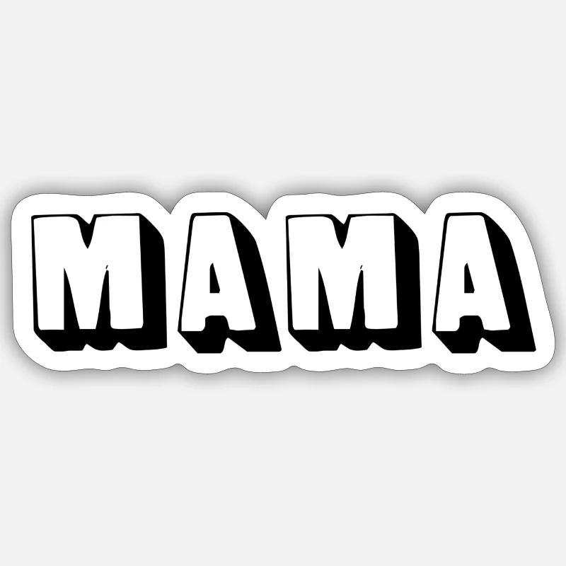 Maman - Sticker taille S (10 x 10 cm) - blanc mat