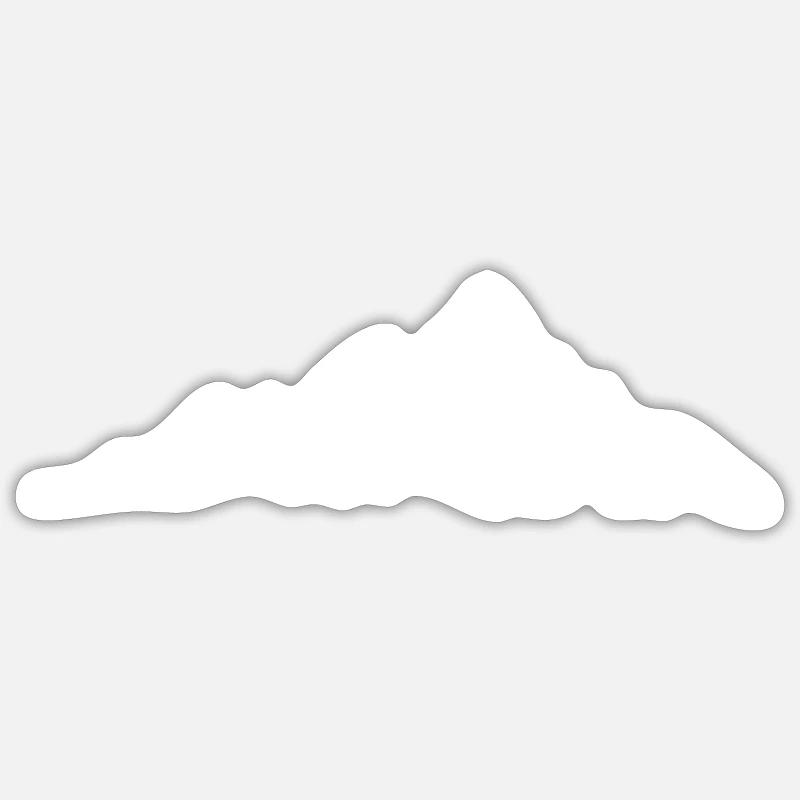 Berg Berge - Sticker Größe S (10 x 10 cm) - Mattweiß