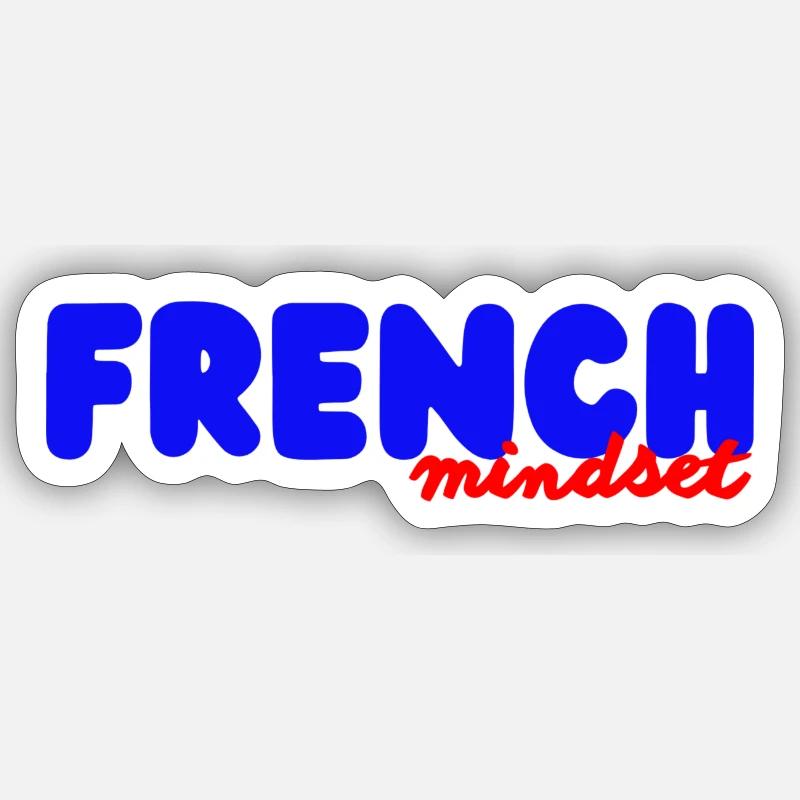 French Mindset Sticker taille S (10 x 10 cm)