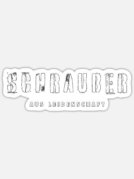 Schrauber aus Leidenschaft - Sticker Größe S (10 x 10 cm) - Mattweiß