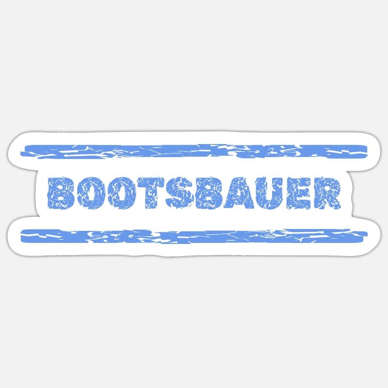 Bootsbauer als Beruf Sticker Größe S (10 x 10 cm)