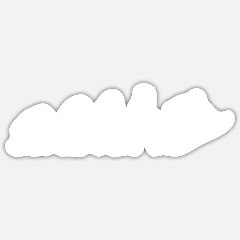 Evolution des Menschen | Snowboarden - Sticker Größe S (10 x 10 cm) - Mattweiß