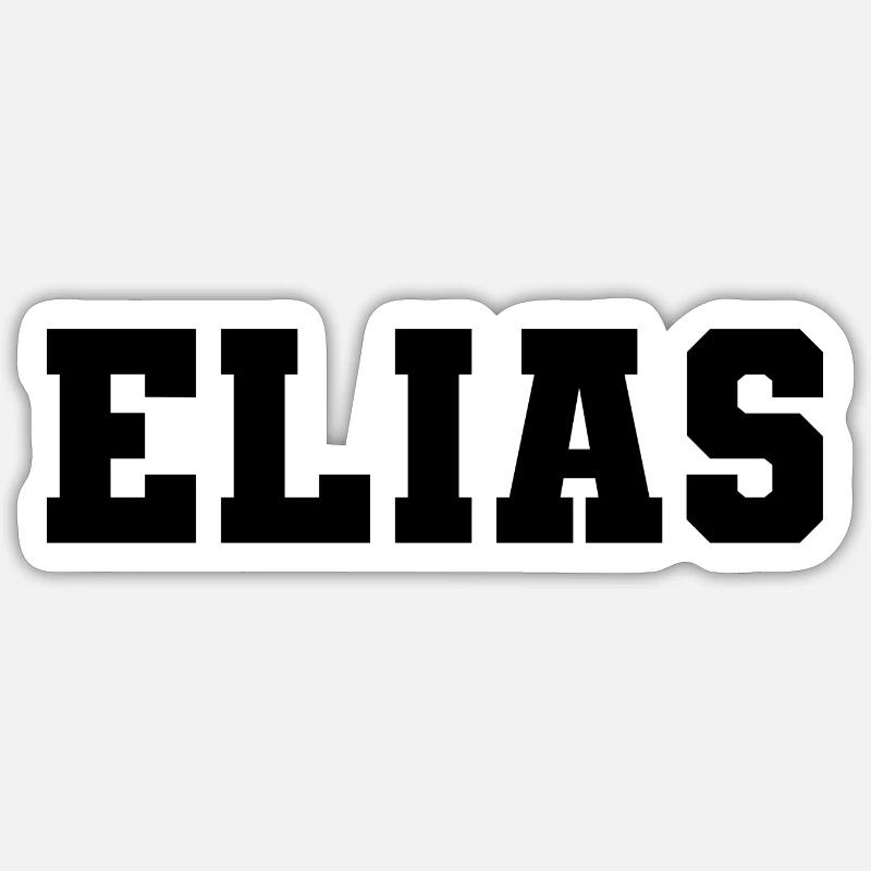 Nom - Elias - Sticker taille S (10 x 10 cm) - blanc mat