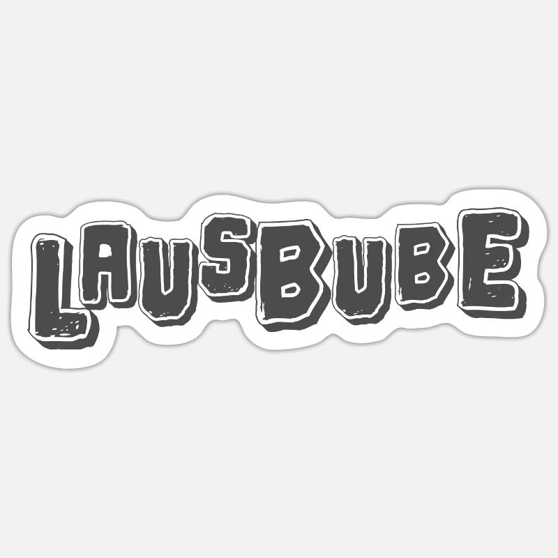 Lausbube Grau Design Spitzbuben Design Sticker Größe S (10 x 10 cm)
