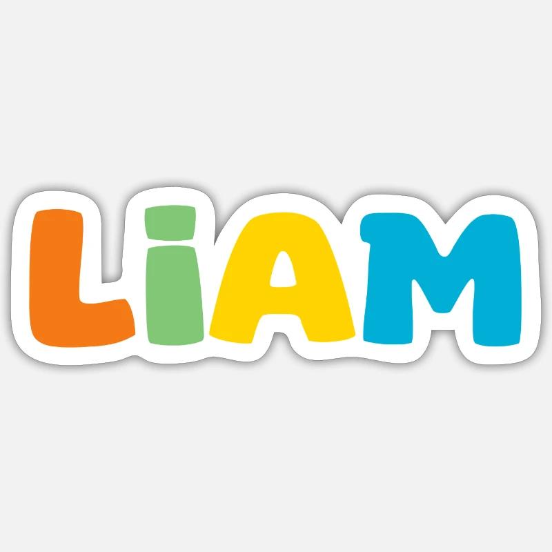 Name - Liam - Sticker size S (10 x 10 cm) - white matte