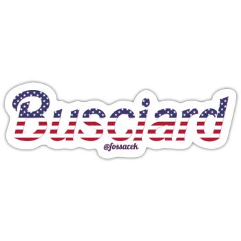 Busciard - Sticker size S (10 x 10 cm) - white matte - Front