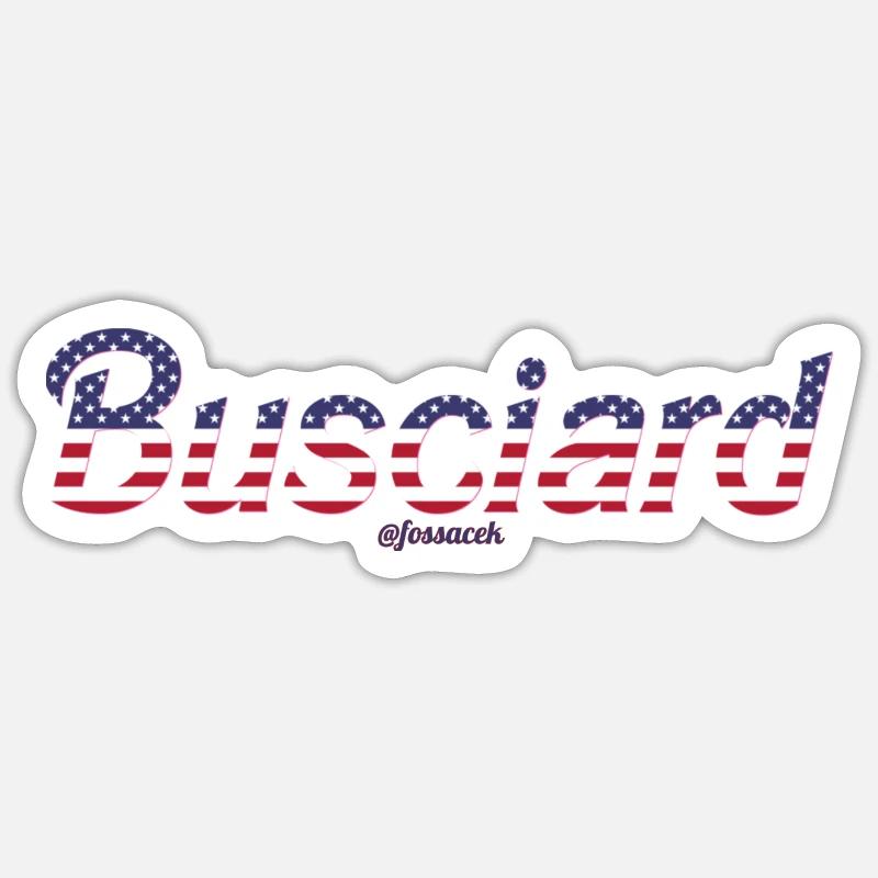 Busciard - Sticker Größe S (10 x 10 cm) - Mattweiß