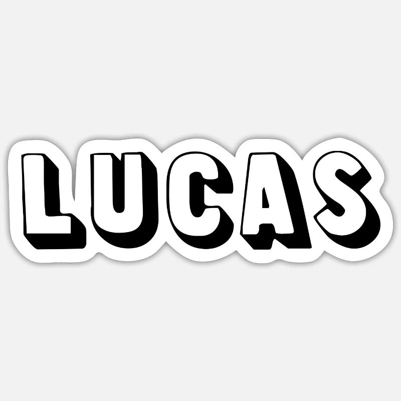 Name - Lucas - Sticker size S (10 x 10 cm) - white matte