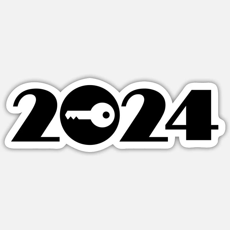 Builder 2024, locksmith 2024 - Sticker size S (10 x 10 cm) - white matte
