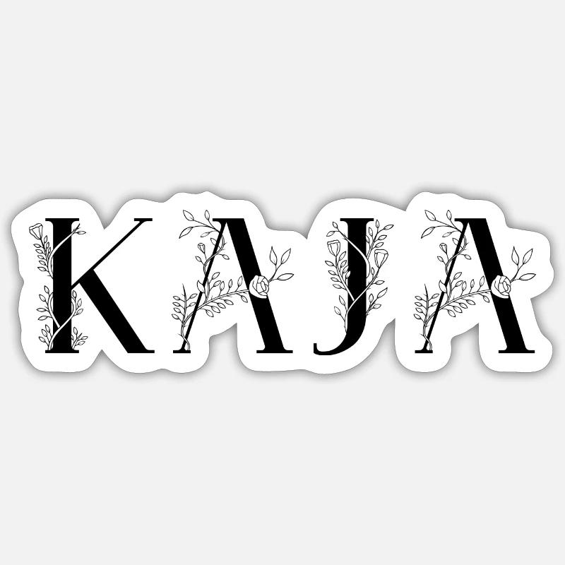 Nom - Kaja - Sticker taille S (10 x 10 cm) - blanc mat
