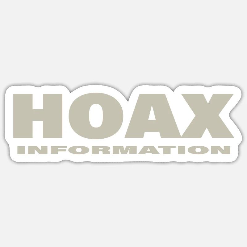 HOAX - Sticker size S (10 x 10 cm) - white matte