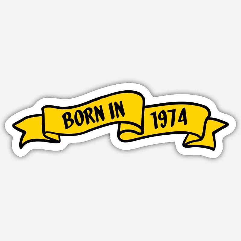 1974 - Sticker Größe S (10 x 10 cm) - Mattweiß