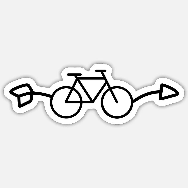 Flèche de vélo pointant vers la droite Sticker taille S (10 x 10 cm)
