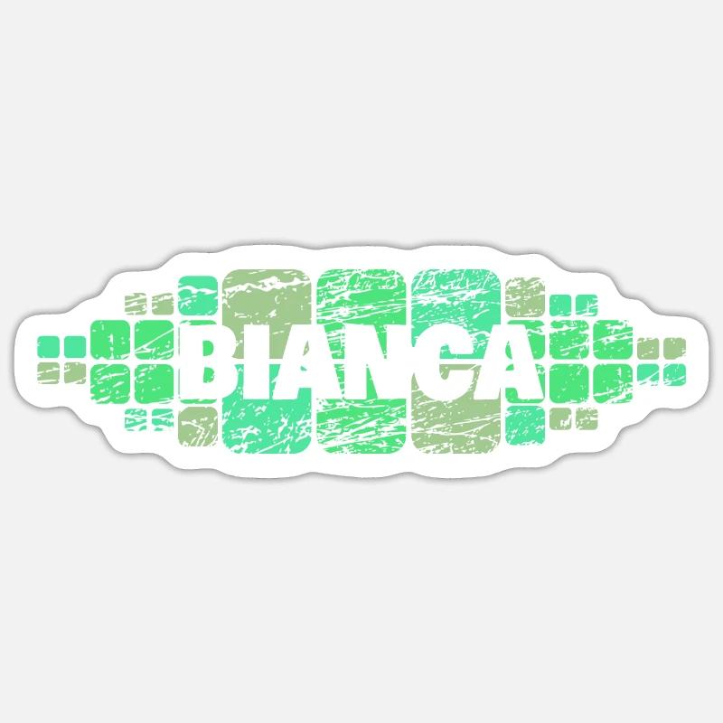 Geschenk für Bianca - Sticker Größe S (10 x 10 cm) - Mattweiß