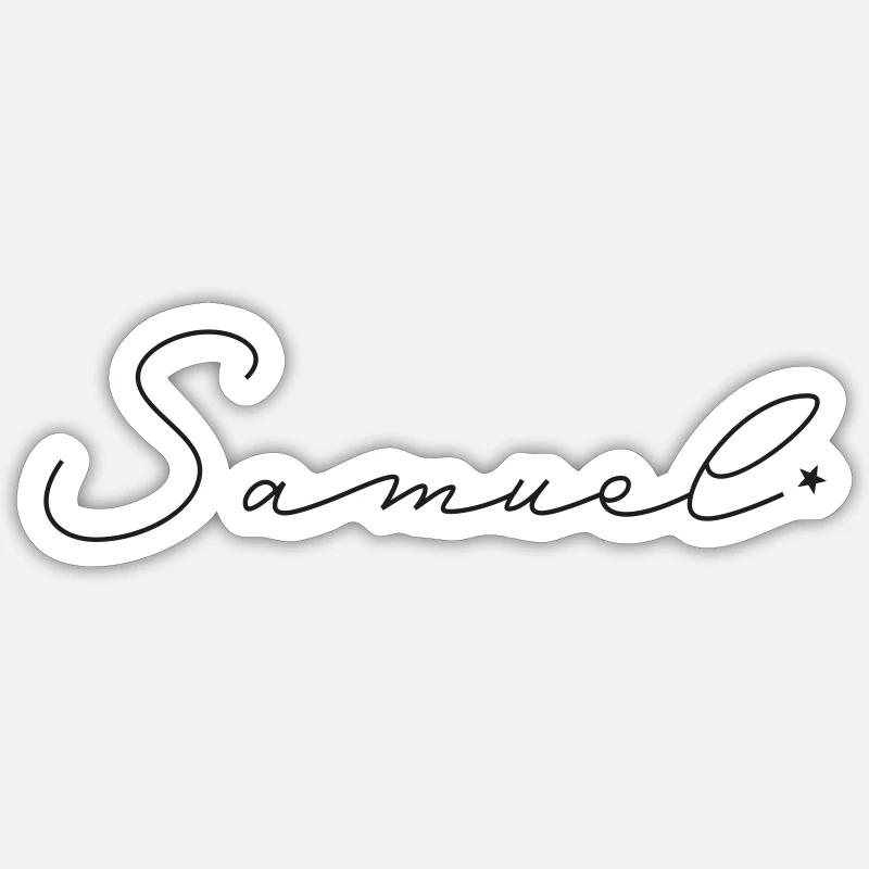 Name: Samuel - Sticker size S (10 x 10 cm) - white matte
