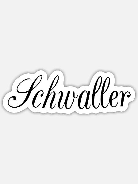 Schwaller - Sticker Größe S (10 x 10 cm) - Mattweiß