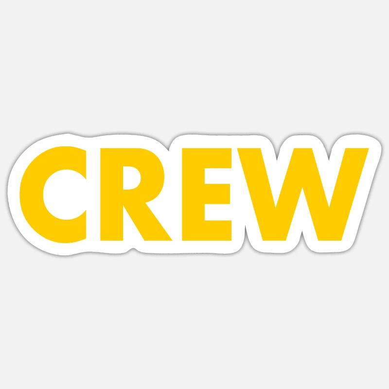 Crew - Sticker Größe S (10 x 10 cm) - Mattweiß