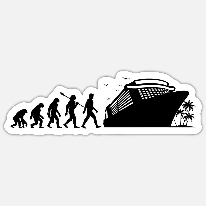 Evolution Kreuzfahrt - Schiffsreise - Urlaub Sticker Größe S (10 x 10 cm)