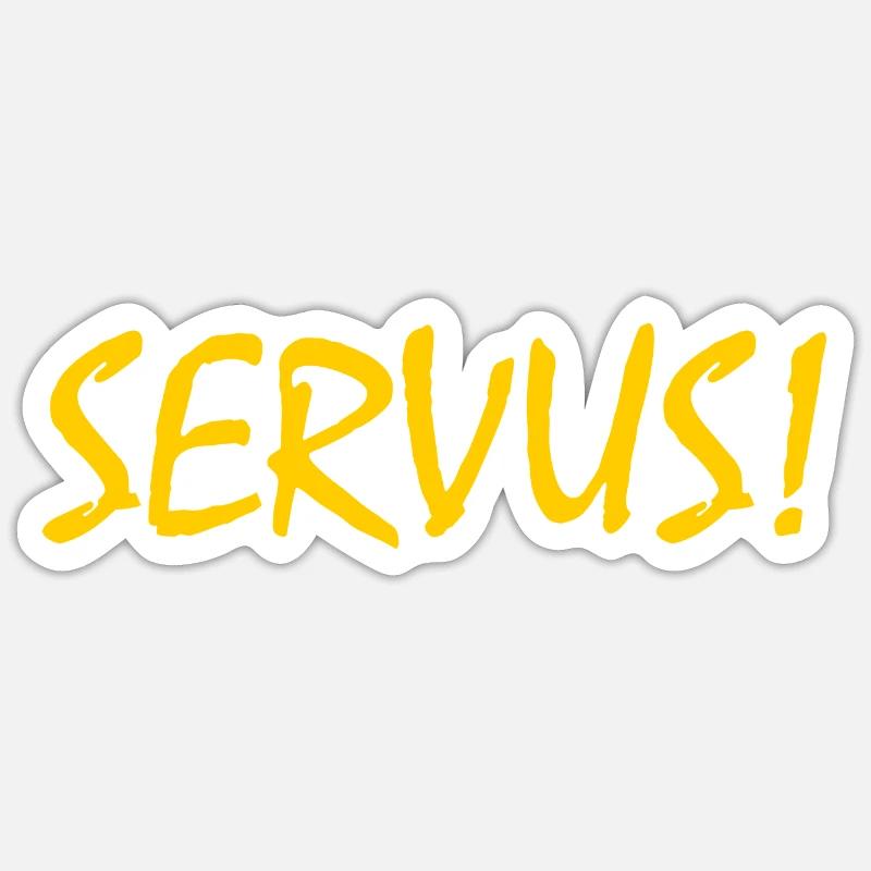Servus - Sticker taille S (10 x 10 cm) - blanc mat